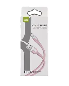 USB cable DC micro (CL-12) 2.1A (рожевий)