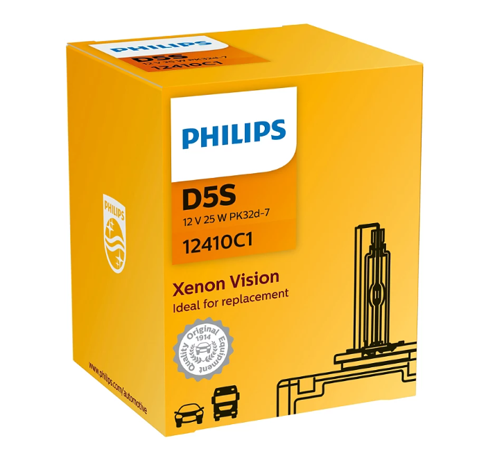 Ксенонова лампа PHILIPS 12410C1 D5S 12V 25W PK32d-7 Vision