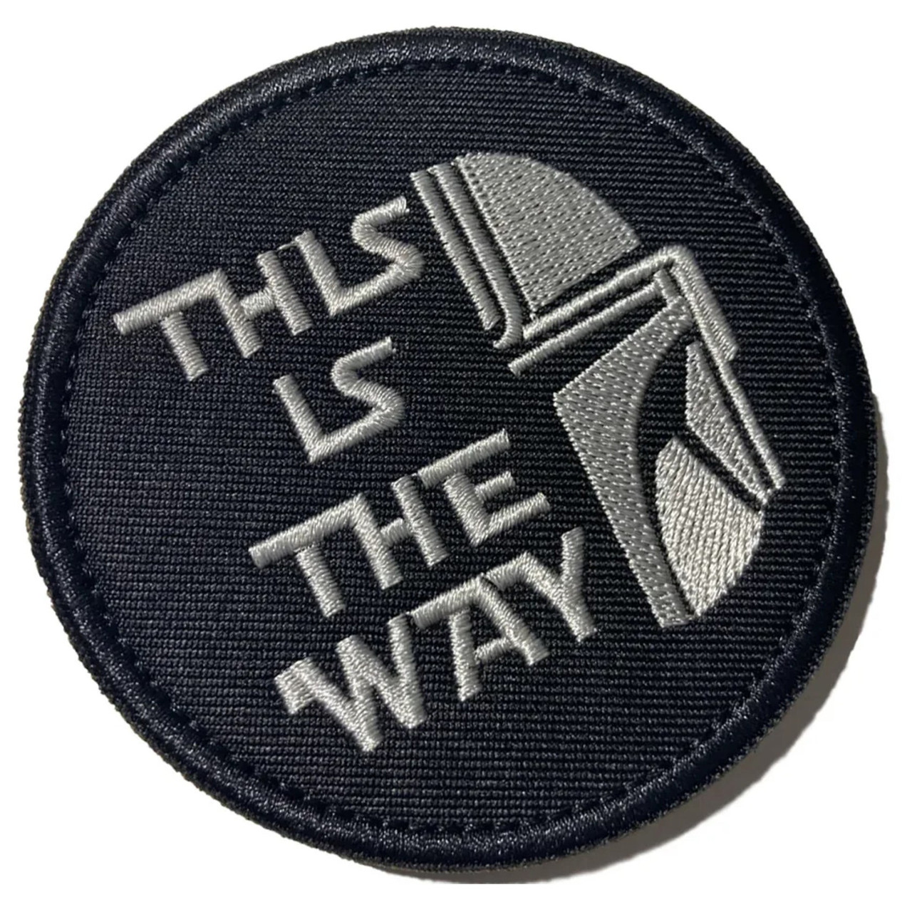 Патч "This is the Way" с изображением шлема — круглая нашивка на липучке Velcro (Ø 8 см), фото 1