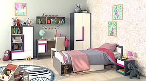 Сучасні модульні меблі в дитячу кімнату дівчинці школярці з письмовим столом Алекс ВМВ Холдинг