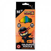 Олівці кольорові YES  12/24 кол. "Ninja"