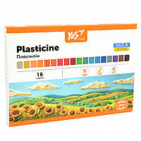 Пластилін Yes, 18 кол., 360г "Orange Line"