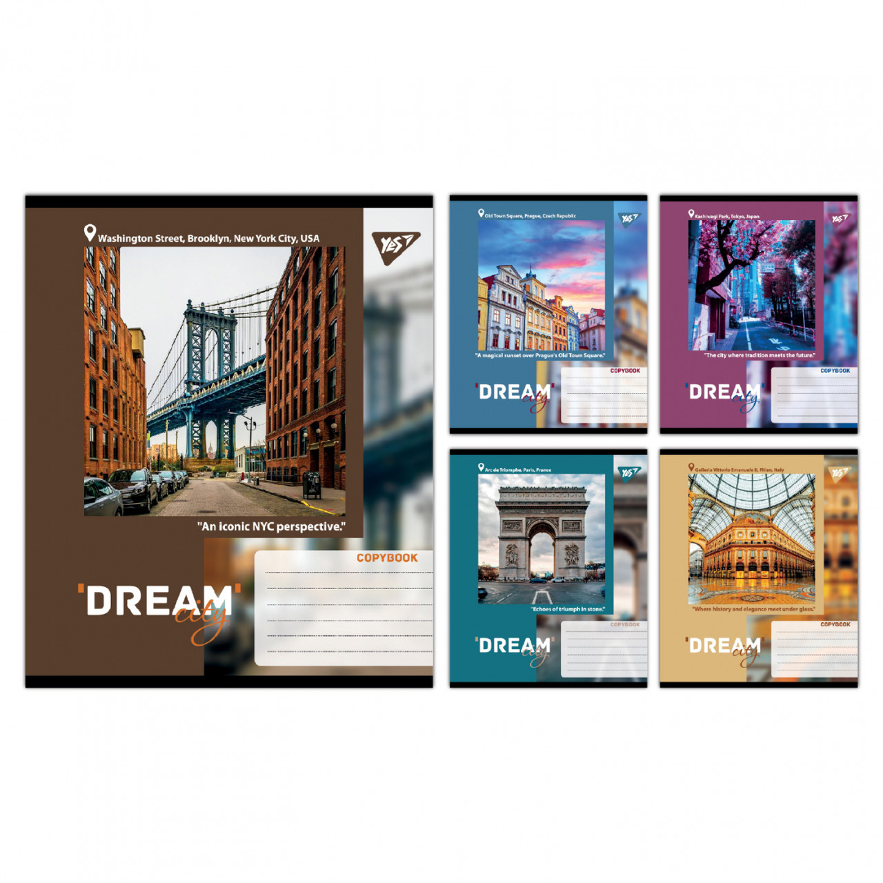 А5/96 лін. Yes Dream City, зошит учнівський загальний, ціна за 5 шт. //, фото 1