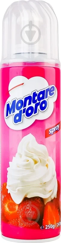 Вершки аерозольні Montare D'oro 250 грам
