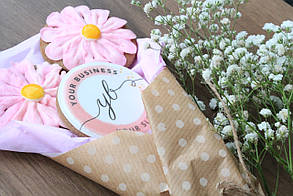 Набір імбирних пряників ручної роботи Букет з лого