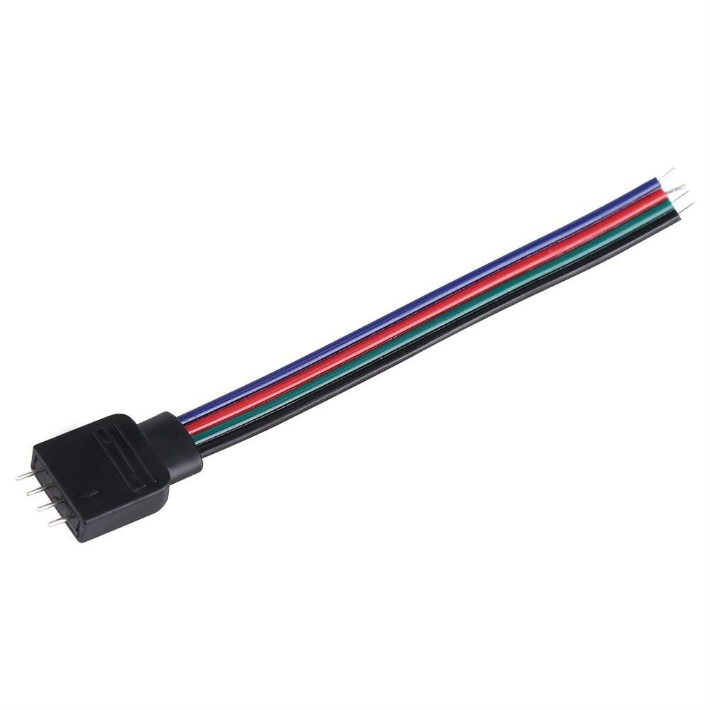 Сполучний кабель, конектор для світлодіодної стрічки RGB SMD 5050 RGB 4pin (1 jack) Папа