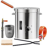 VEVOR Набір пропанової печі для плавлення пропану 8 кг з тигельними щипцями Набір для металевої печі для