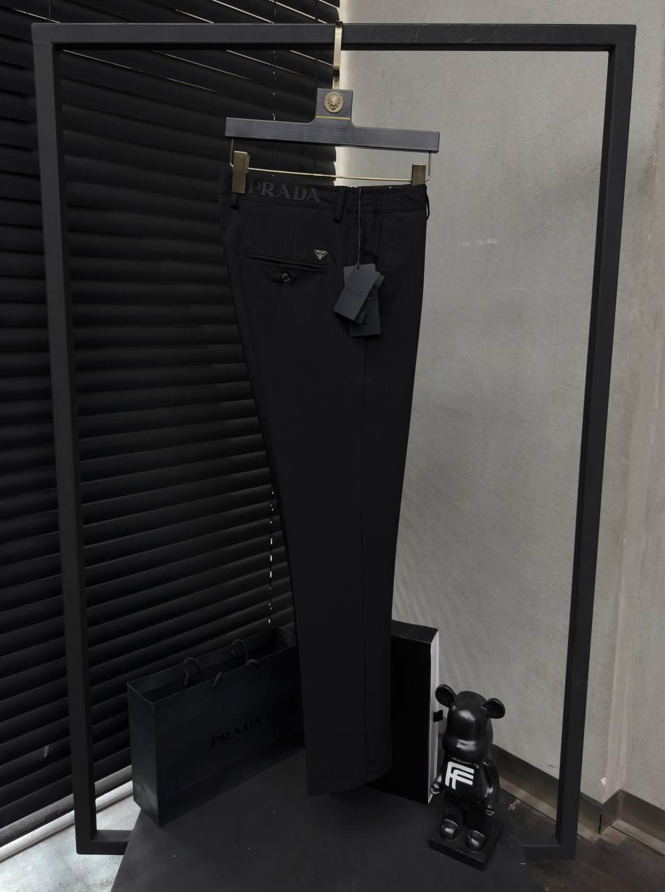 Чоловічі літні штани PRADA D12762 чорні M, L, фото 1