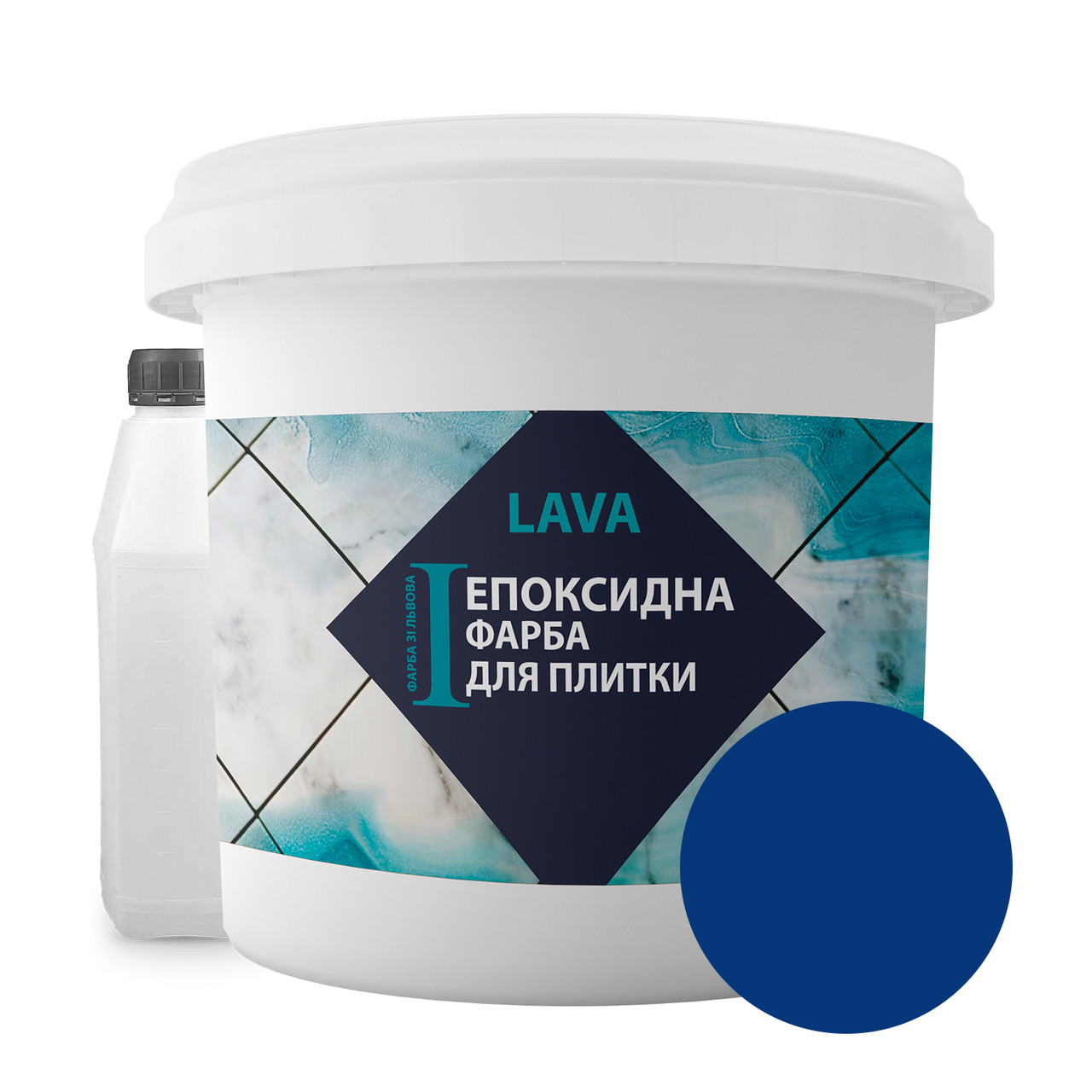 Епоксидна фарба для плитки 1 кг Синій