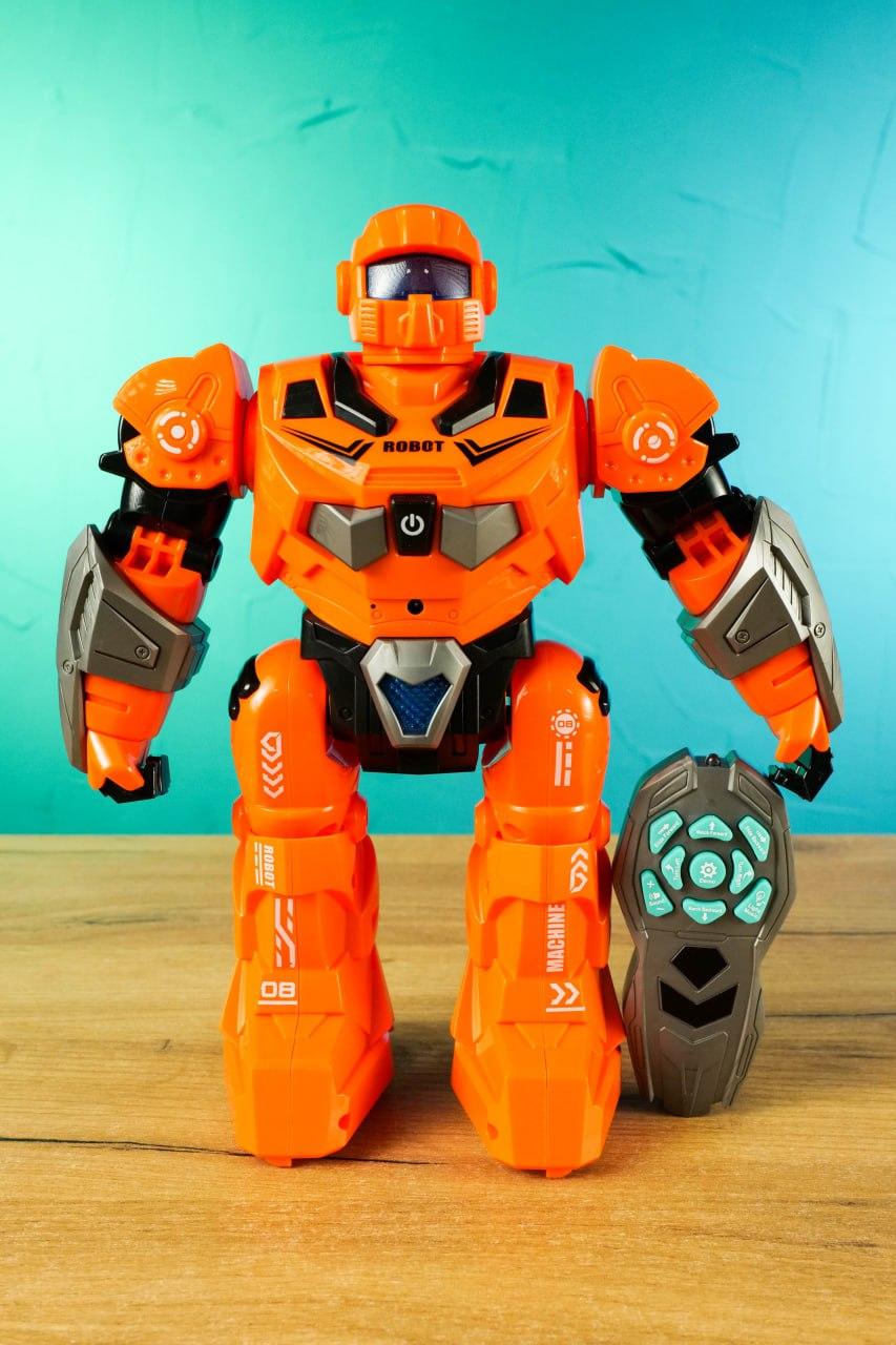 Робот на радіокеруванні 2 кольори, мелодії, озвучені англ. мовою, підсвічування, в коробці - фото 3 - id-p2639884808