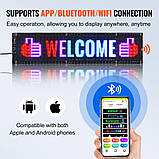 Програмована світлодіодна вивіска VEVOR, повнокольорова світлодіодна панель прокрутки P5, дисплейна дошка, фото 4