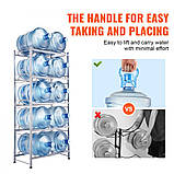 VEVOR 5-ярусний тримач для глечиків для води, двоярусна стійка для глечиків для води, 10 пляшок 302807, фото 6