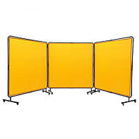 3-панельна зварювальна завіса VEVOR 1,8 х 1,8 м Зварювальна захисна завіса з вогнестійкого вінілу Зварювальна