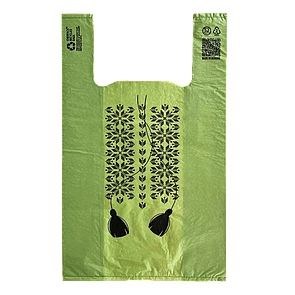 Пакет майка 28х48 см 20мкм HDPE зелений "LOVE UA" (50шт/уп|1000шт/ящ) СHP070