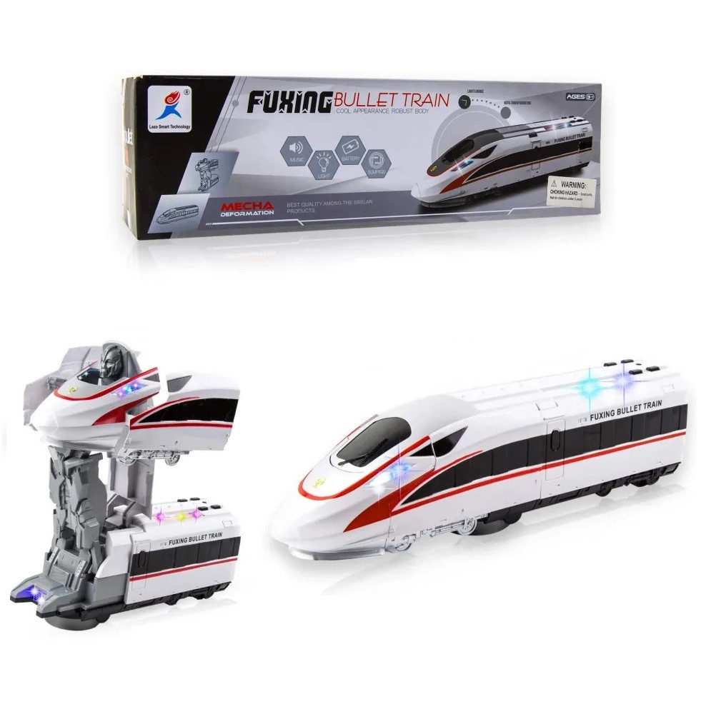 Музичний потяг трансформер (з підсвічуванням) M 66104, фото 1