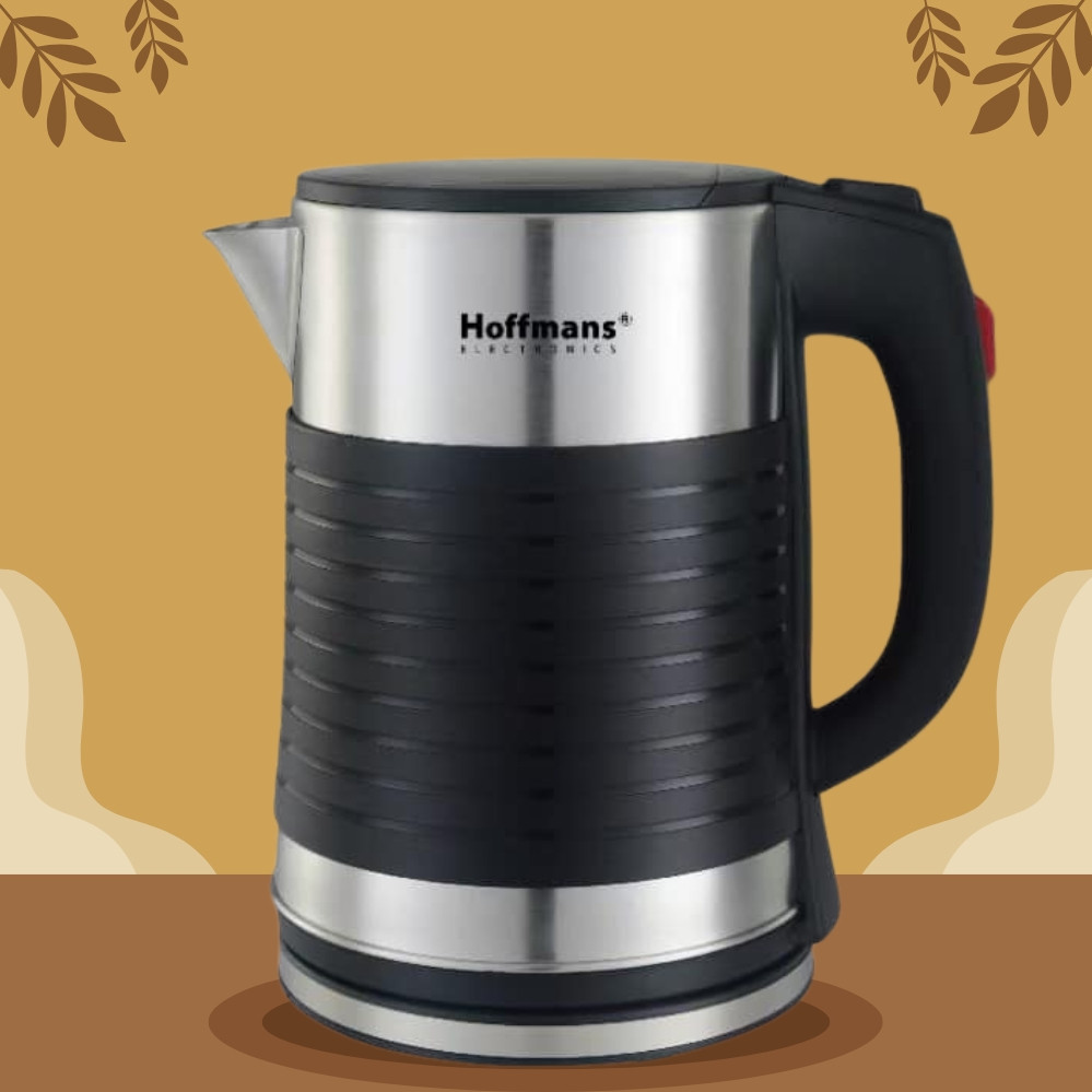 Електрочайник 2,5 л металевий Hoffmans Electronics HM-2545 Електричний чайник для дому 2000W Чорний, фото 1