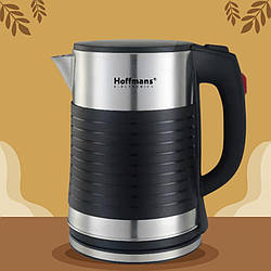 Електрочайник 2,5 л металевий Hoffmans Electronics HM-2545 Електричний чайник для дому 2000W Чорний