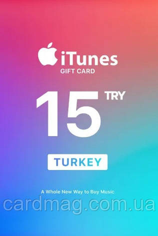 Подарункова карта iTunes Apple / App Store Gift Card на суму 15 TL (TRY), (Регіон Туреччина), фото 1
