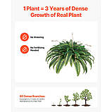 Штучна бостонська папороть VEVOR пластикова папороть 80 гілок декорація 95-105 см 323552, фото 4