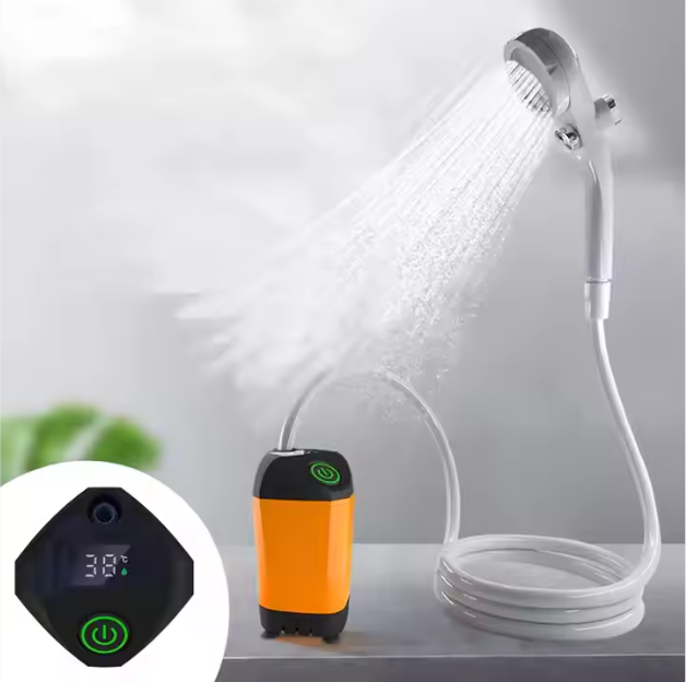 Портативний душ з акумулятором 4800mAh та цифровим дисплеєм температури