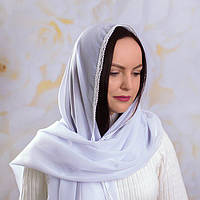 Шарф "Натюрель" для дорослих Білий Шифон арт.27682436  70*200 см(р)