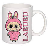 Чашка з друком "Labubu" №1 330 мл (колір білий) (27089), фото 2