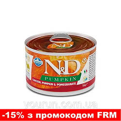 Farmina (Фарміна) N&D Grain Free Pumpkin Chicken Adult Mini - Вологий корм для собак беззерновий з гарбузом, куркою, гранатом 140