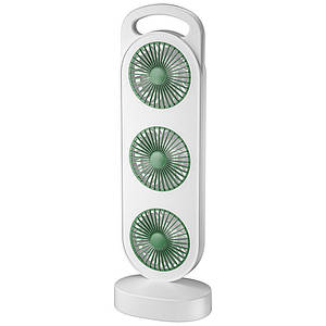 Настільний вентилятор Three Head Fan 1200 mAh Green