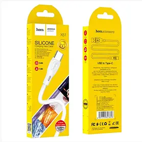 Кабель Hoco X61 Ultimate silicone Type-C (Білий)