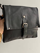 Чоловіча сумка месенджер Louis Vuitton чорна з канви з регульованим ремінцем барсетка на 1 відділення, фото 2