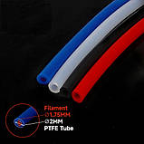 Тефлонова трубка KINGROON PTFE Black, зовнішній D4 мм, внутрішній D2 мм, Чорний (B1166) / ПТФЕ трубка для 3Д-принтера, фото 4