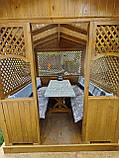 Дерев'яна альтанка 2 на 2 м, з м'якою покрівлею розбірна (на 6-8 осіб) "Париж", фото 4