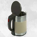 Електрочайник 2,5 л металевий Hoffmans Electronics HM-2545 Електричний чайник для дому 2000W Бежевий, фото 2