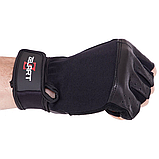 Рукавички для фітнесу та силових тренувань Zelart SB-161593 Чорний (S-2ХL), фото 5