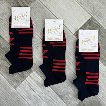 Шкарпетки чоловічі бавовна з сіткою короткі Елегант - Elegant's Classic, 25 розмір, сині, 01601