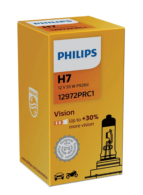 Галогенова лампа PHILIPS 12972PRC1 H7 55W 12V PX26d Premium