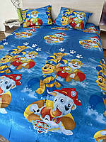 Постільна білизна Щенячий патруль 100% бавовна/Дитяча постільна 150х210/Посольний комплект для дітей