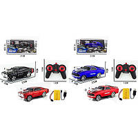 Машина на радіокеруванні 23 см, акумулятор, USB заряджання, 1:18, світло, звук, 4 кольори, у коробці