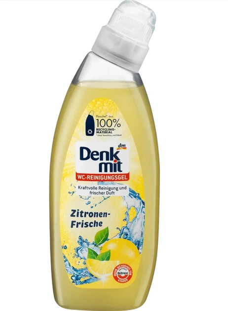 Засіб для чищення туалету Denkmit Zitron Лимон 750ml, фото 1