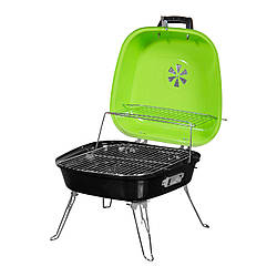 Гриль вугільний портативний Time Eco ТЕ-22024, чорно-зелений