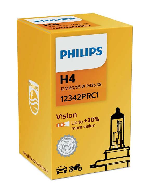 Галогенова лампа PHILIPS 12342PRC1 H4 60/55W 12V P43t Premium