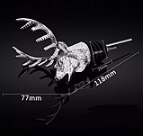 Багаторазова пробка дозатор для пляшок "Олень" диспенсер із цинкового сплаву сріблястий колір, фото 3