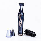 Акумуляторний тример для носа і вух +2 насадки SK-315 / Тример для бороди / Ручний тример для вух, фото 8