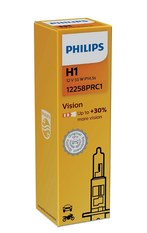 Галогенова лампа PHILIPS 12258PRC1 H1 55W 12V P14,5s Premium