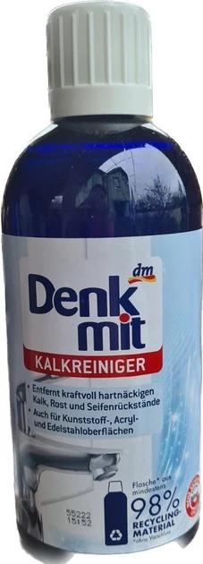 Засіб для чищення вапняного нальоту та іржі  Denk Mit Антикаль  Kalkreiniger 500 мл, фото 1