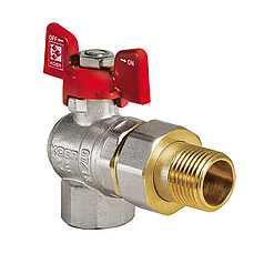 Кран з американкою 1" Чехія KP.228 кутовий