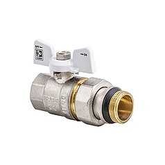 Кран з американкою 3/4" "антіпротечка" Чехія KP.227.W-Gi  білий