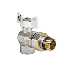 Кран з американкою 3/4" "антіпротечка" Чехія KP.228.W-Gi  кутовий білий