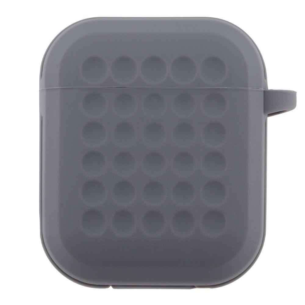 Футляр Silicone Fashion Case with Hook для Airpods 1/2 Цвет Grey, фото 1