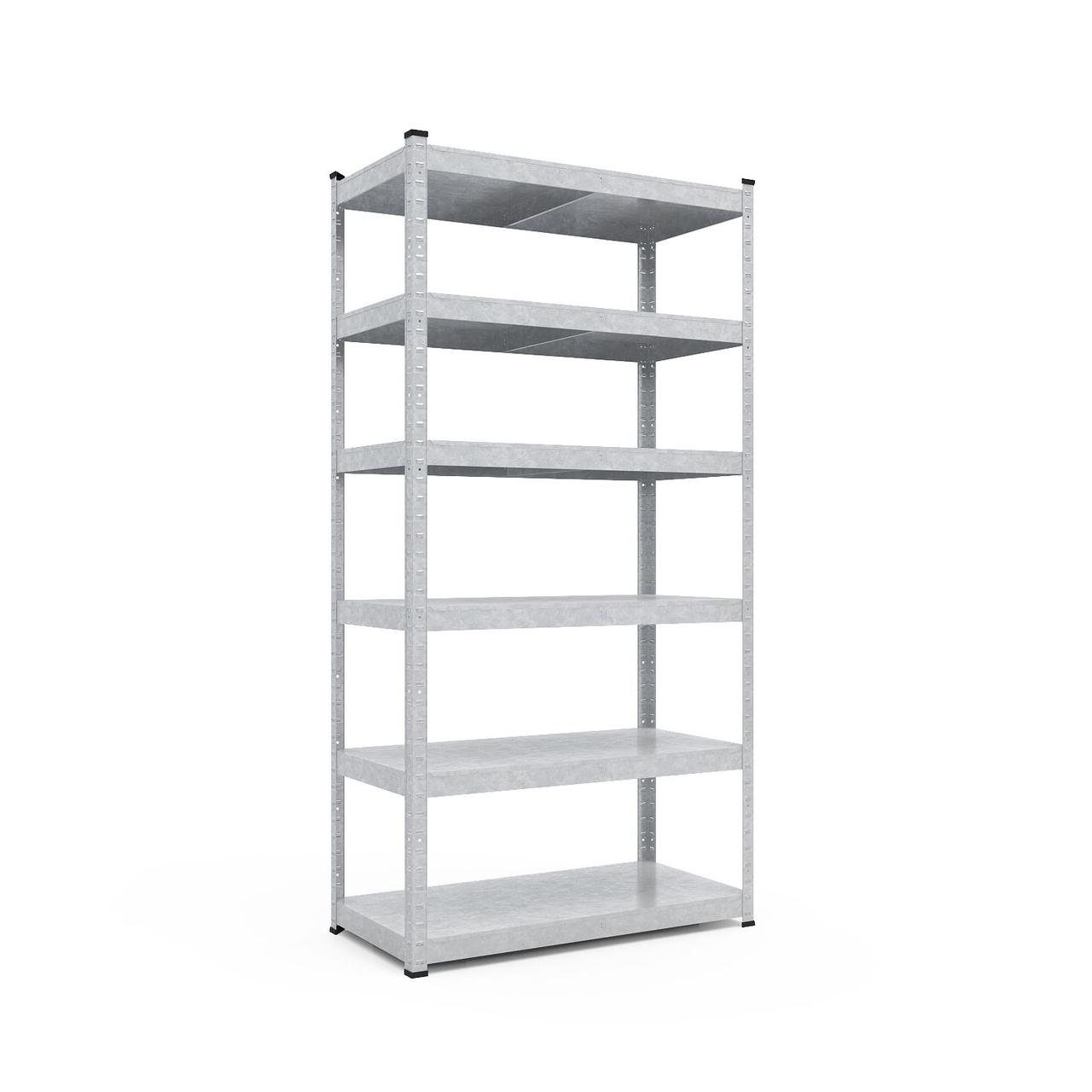 Стелаж Стандарт ОС 2850х1200х400 Меткас, 220 кг/полицю, 6 полиць, метал, оцинкований